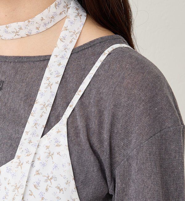  「フラワーヘムキャミワンピース」|ワンピース|