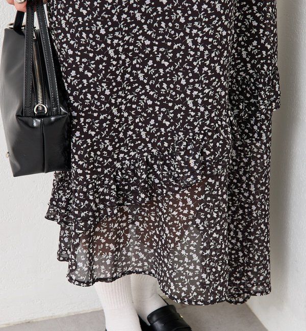  「フラワーヘムキャミワンピース」|ワンピース|