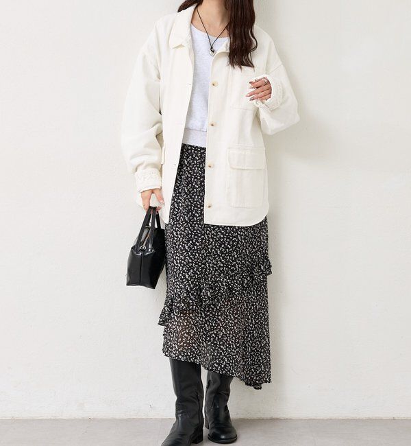  「フラワーヘムキャミワンピース」|ワンピース|