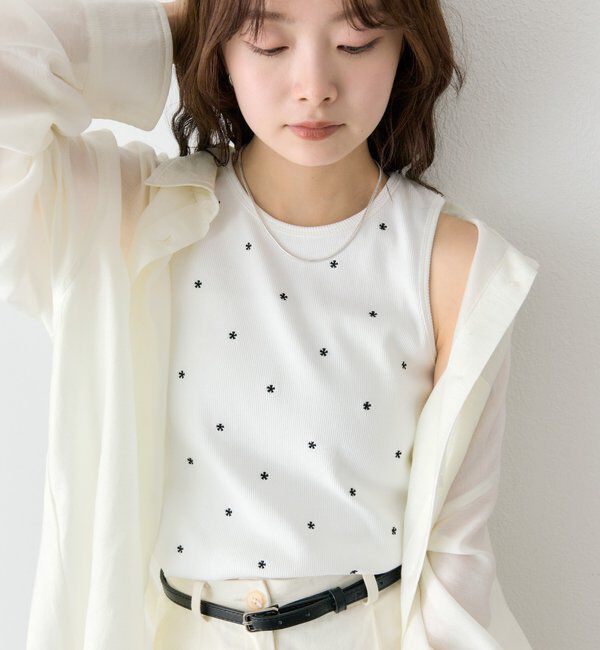  「フラワードットタンクトップ」|キャミソール|