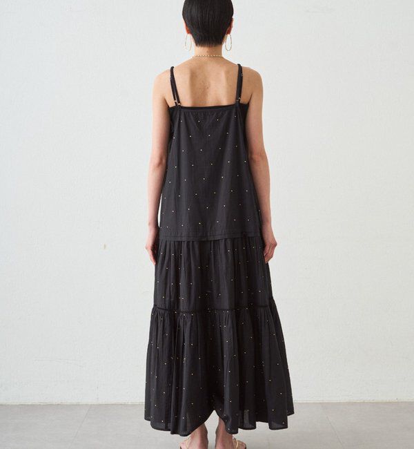  「【INDIA】刺繍ティアードキャミワンピース」|ワンピース|