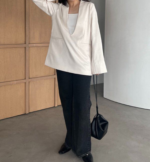  「【tani企画】深Vネックジャケットプルオーバー」|その他|