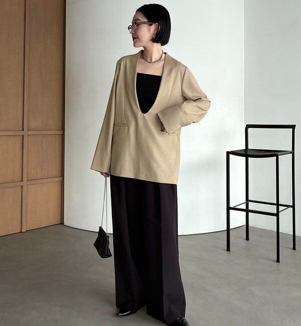  「【tani企画】深Vネックジャケットプルオーバー」|その他|