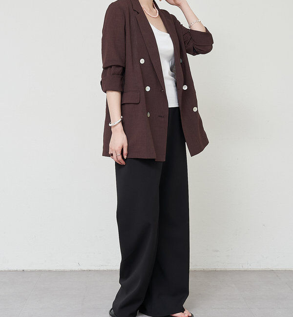  「ダブルクロスワイドパンツ」|チノ|