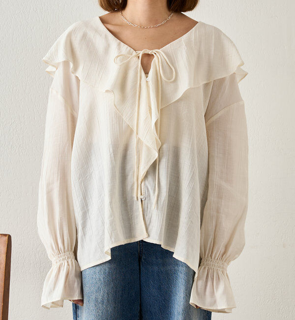  「フリルカラーブラウス」|シャツ・ブラウス|