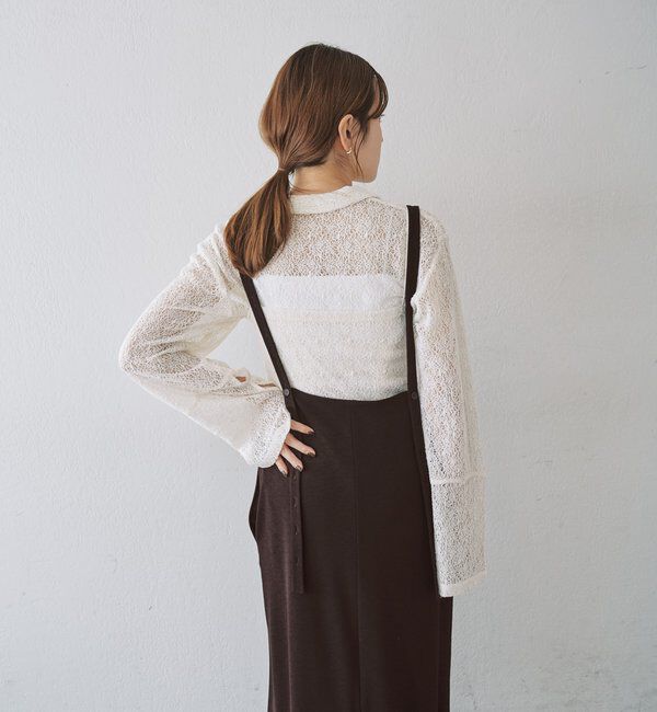  「絡みレースシャツ&times;ビスチェSET」|Tシャツ・カットソー|