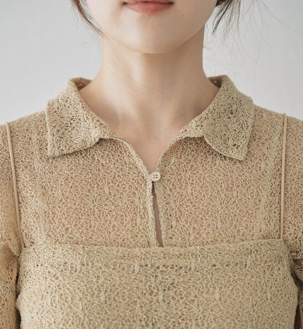  「絡みレースシャツ&times;ビスチェSET」|Tシャツ・カットソー|