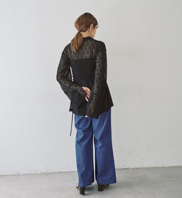  「絡みレースシャツ&times;ビスチェSET」|Tシャツ・カットソー|