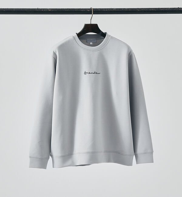 ABAHOUSE「【Grandeur】シルキーダンボール ロゴ 長袖 Tシャツ」|Tシャツ・カットソー|グレージュ