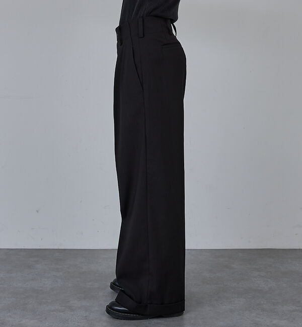 ABAHOUSE「【AH ABAHOUSE】2タック ワイドストレートスラックス / セットアップ」|スラックス|