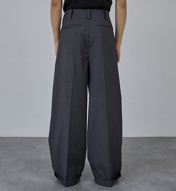 ABAHOUSE「【AH ABAHOUSE】2タック ワイドストレートスラックス / セットアップ」|スラックス|