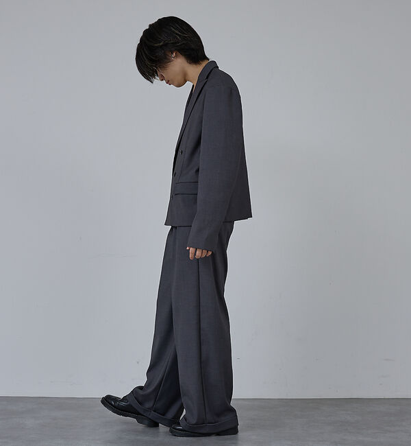 ABAHOUSE「【AH ABAHOUSE】2タック ワイドストレートスラックス / セットアップ」|スラックス|