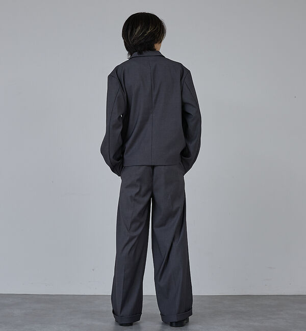 ABAHOUSE「【AH ABAHOUSE】2タック ワイドストレートスラックス / セットアップ」|スラックス|