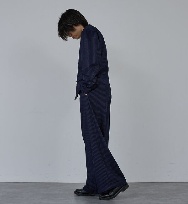 ABAHOUSE「【AH ABAHOUSE】2タック ワイドストレートスラックス / セットアップ」|スラックス|