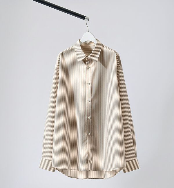 ABAHOUSE「ストレッチコットン レギュラーカラー リラックスシャツ / オーバーサイズ」|シャツ・ブラウス|グレー系その他2