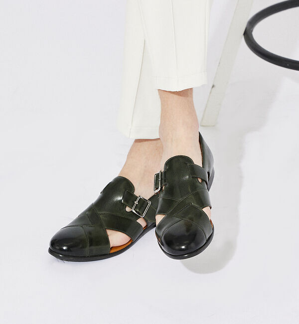 alfredoBANNISTER「ドレス グルカサンダル」|サンダル|グリーン