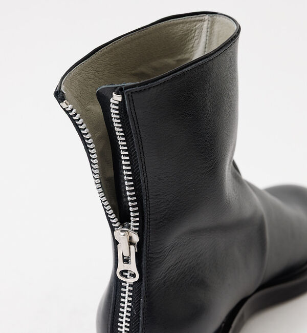 alfredoBANNISTER「【ソフトレザー】ドレープ ロング バックジップ ブーツ」|ショートブーツ|