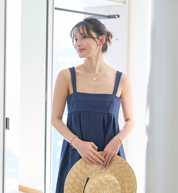 Rouge vif「デニムライクベアキャミワンピース」|ワンピース|