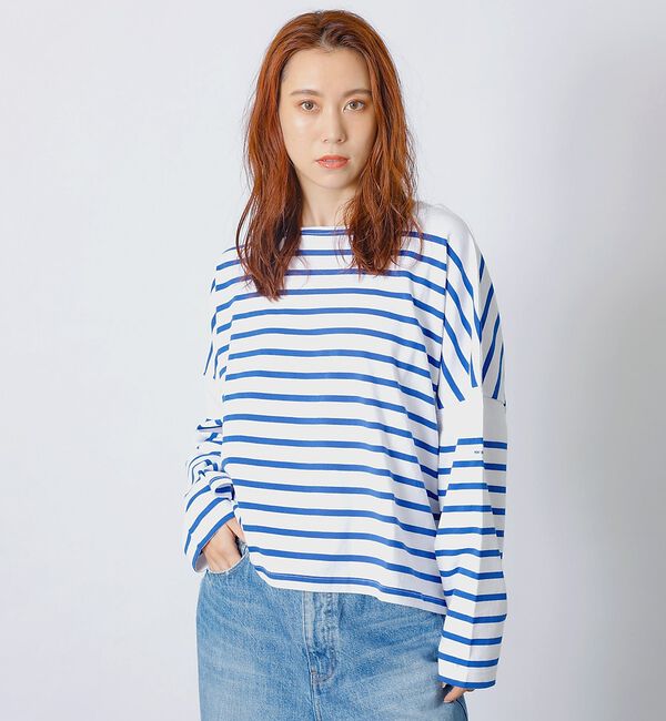 Rouge vif「【MONT KEMMEL/モン ケメル】ワイドバスクシャツ / ボーダーロングス」|Tシャツ・カットソー|