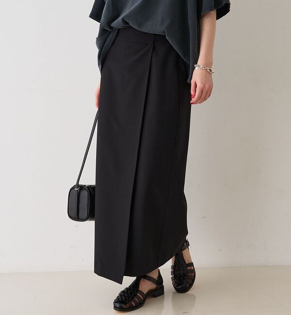 Rouge vif「【セットアップ対応】ラップタイトスカート」|スカート|ブラック