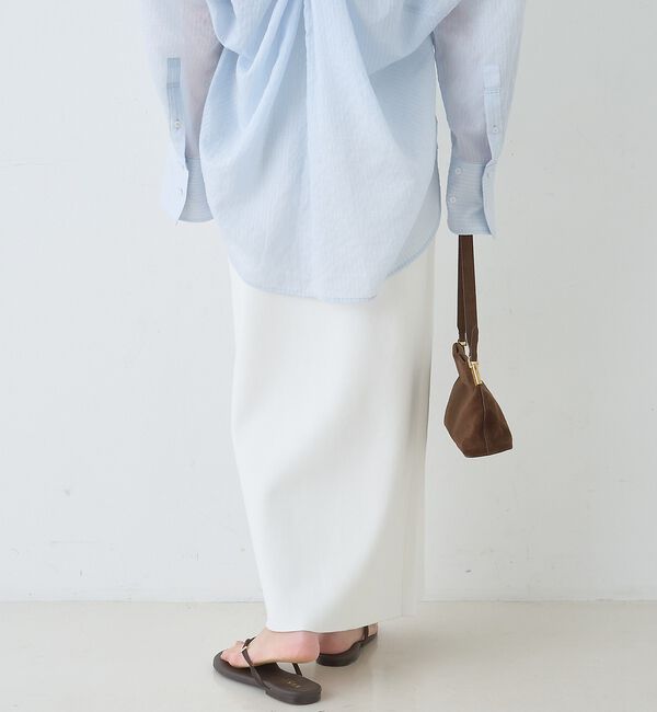 Rouge vif「【セットアップ対応】ミラノリブニットスリットラップスカート」|スカート|