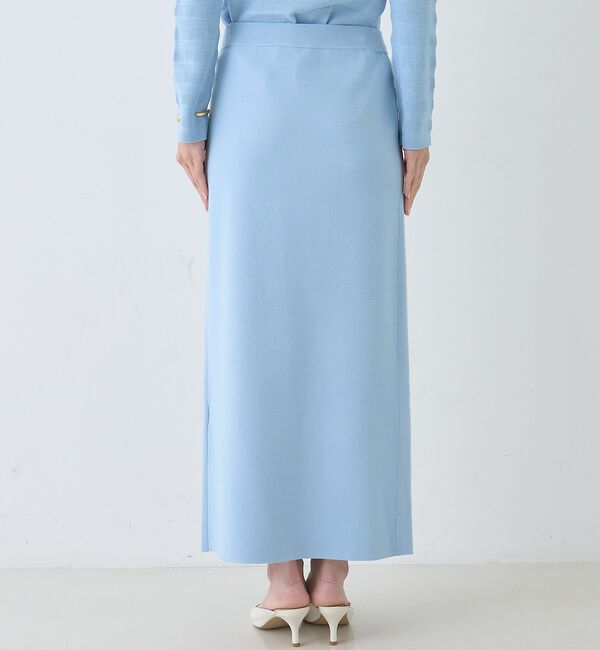 Rouge vif「【セットアップ対応】ミラノリブニットスリットラップスカート」|スカート|