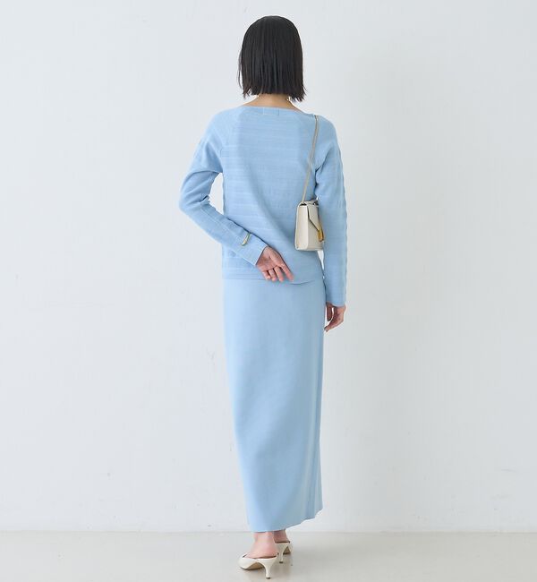 Rouge vif「【セットアップ対応】ミラノリブニットスリットラップスカート」|スカート|