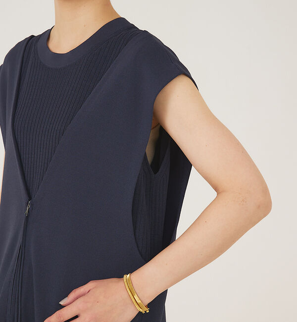 qualite「《セットアップ対応》レーヨンストレッチ2WAYニットジレ」|ベスト・ジレ|