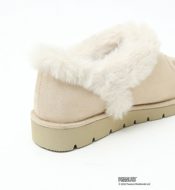 AU BANNISTER「【PEANUTS&times;Au BANNISTER】スヌーピーコラボ エコムートンブーツ」|ショートブーツ|