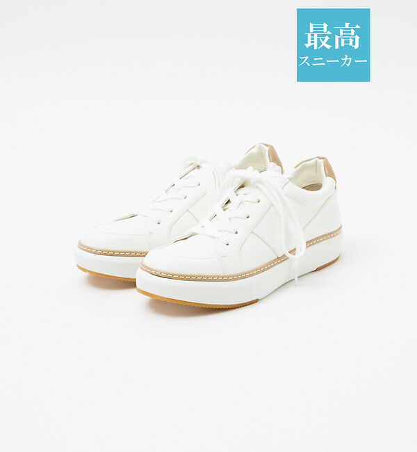 AU BANNISTER「【最高スニーカー】コートソールスニーカー」|スニーカー|ホワイト