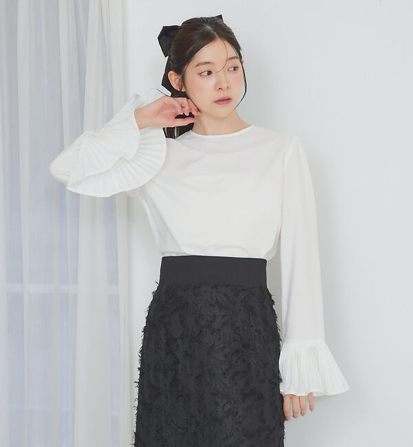 SELFIST「プリーツ襟付ブラウス」|シャツ・ブラウス|