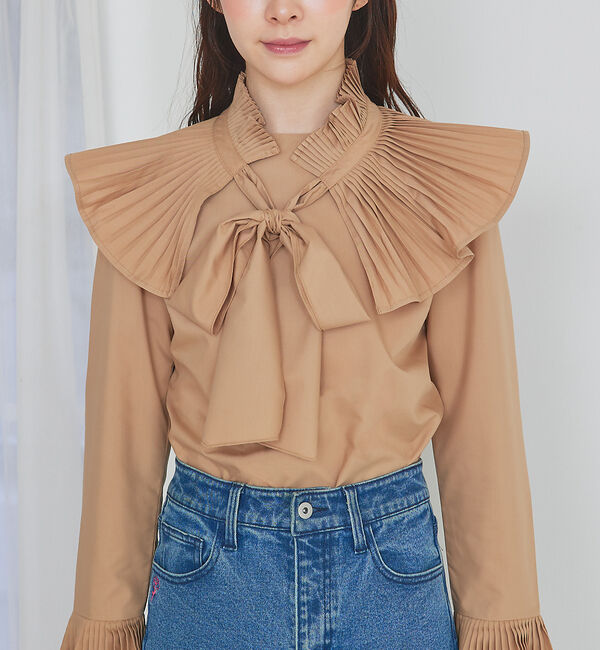 SELFIST「プリーツ襟付ブラウス」|シャツ・ブラウス|