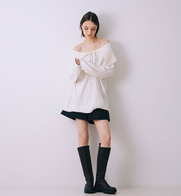 SELFIST「2wayショルダー マシュマロニット」|ニット・セーター|