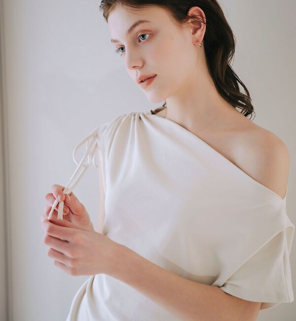 SELFIST「ワンショルカットソードレープワンピース」|ワンピース|