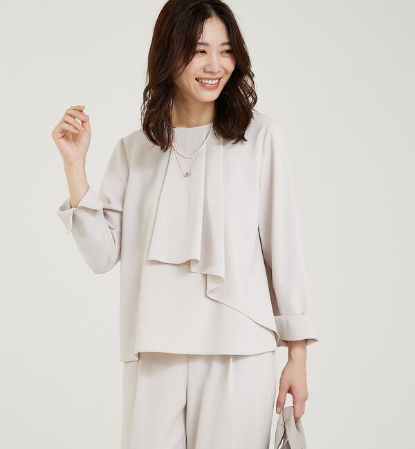 abahouse mavie「【エニデイカセット/上下２点セット】タックフレアーセットアップ/通勤/セミオケ」|スーツ|