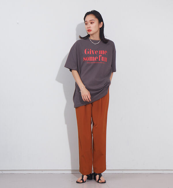 NOMINE「後ろゴムハイウエストタックパンツ」|スラックス|