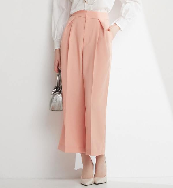 TIARA「センタープレスワイドパンツ」|その他|オレンジ