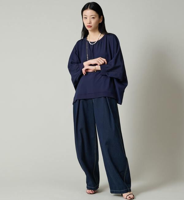 Liesse「シフォンコンビドルマンニット」|ニット・セーター|