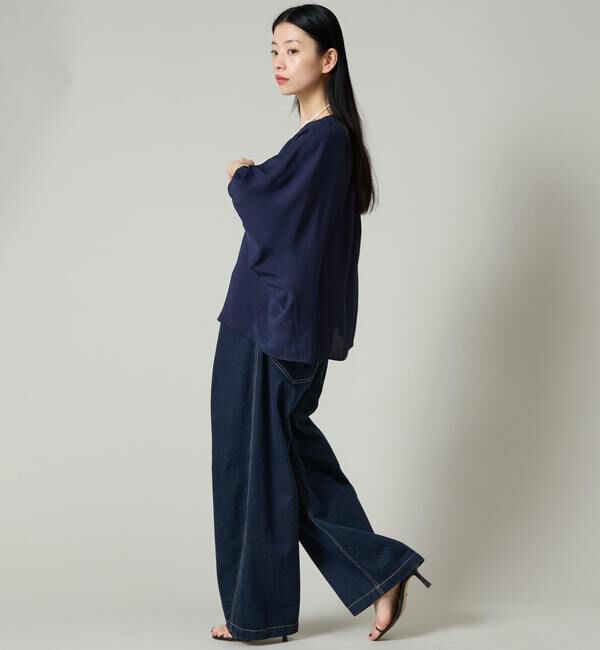 Liesse「シフォンコンビドルマンニット」|ニット・セーター|