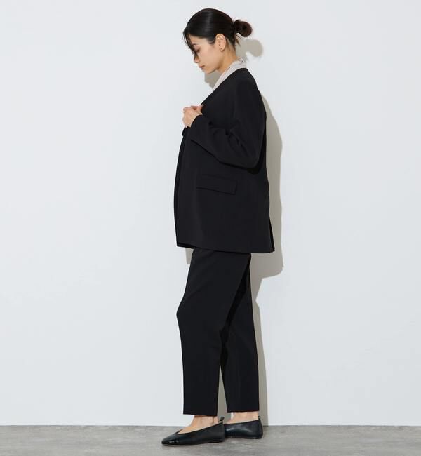 Liesse「【定番】ダブルクロスノーカラージャケット」|ノーカラージャケット|