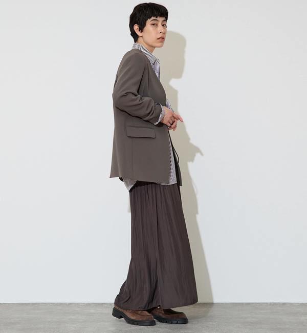 Liesse「【定番】ダブルクロスノーカラージャケット」|ノーカラージャケット|