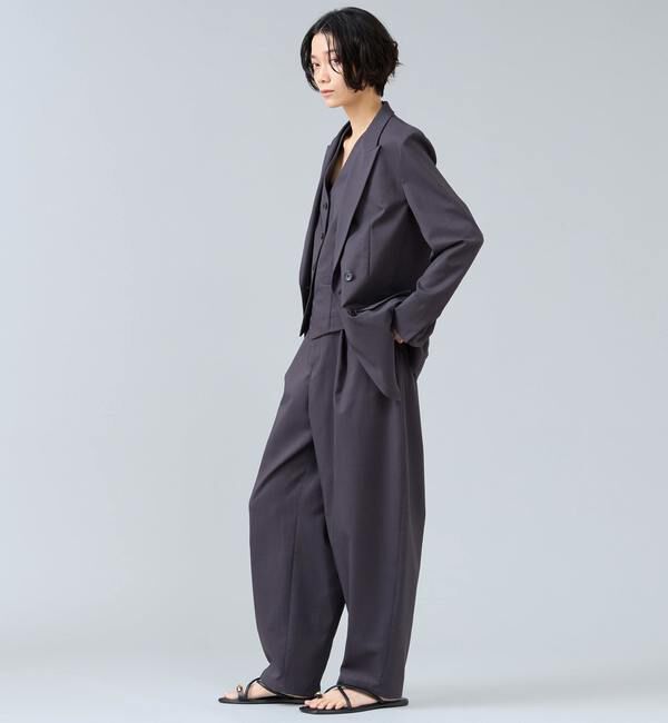 Liesse「麻調ピークドダブルジャケット」|テーラードジャケット|