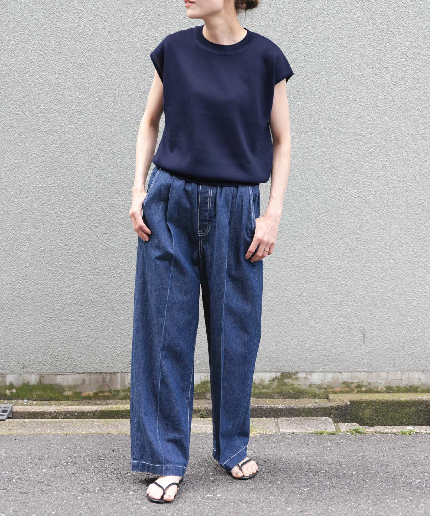 URBAN RESEARCH DOORS「FORK&SPOON　LEVITAノースリーブニットプルオーバー」|ニット・セーター|