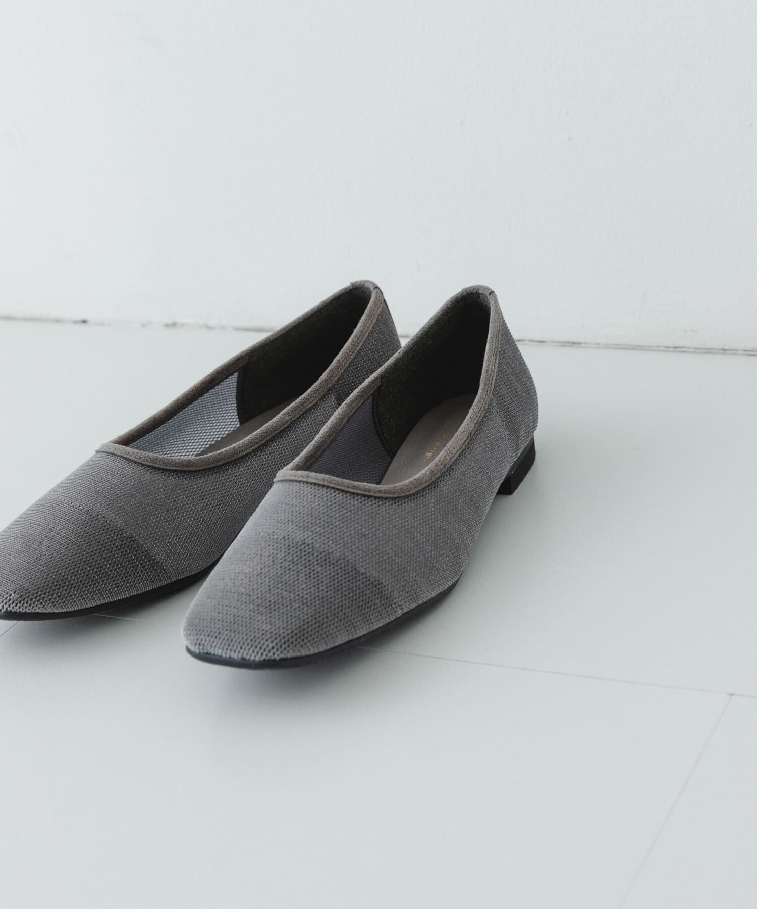 RODE SKO「『MADE IN JAPAN』スクエアベロアメッシュフラット」|バレエシューズ|