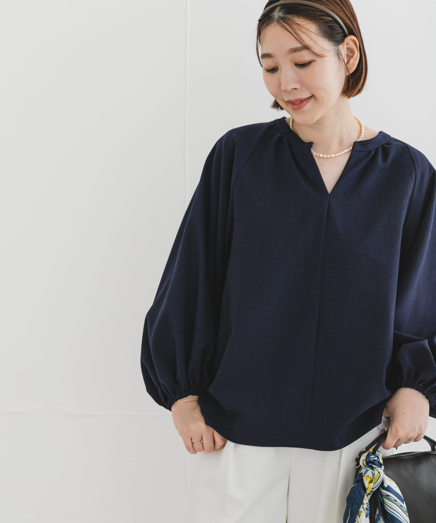 URBAN RESEARCH ROSSO「F by ROSSO　イージーケアバルーンスリーブブラウス」|シャツ・ブラウス|