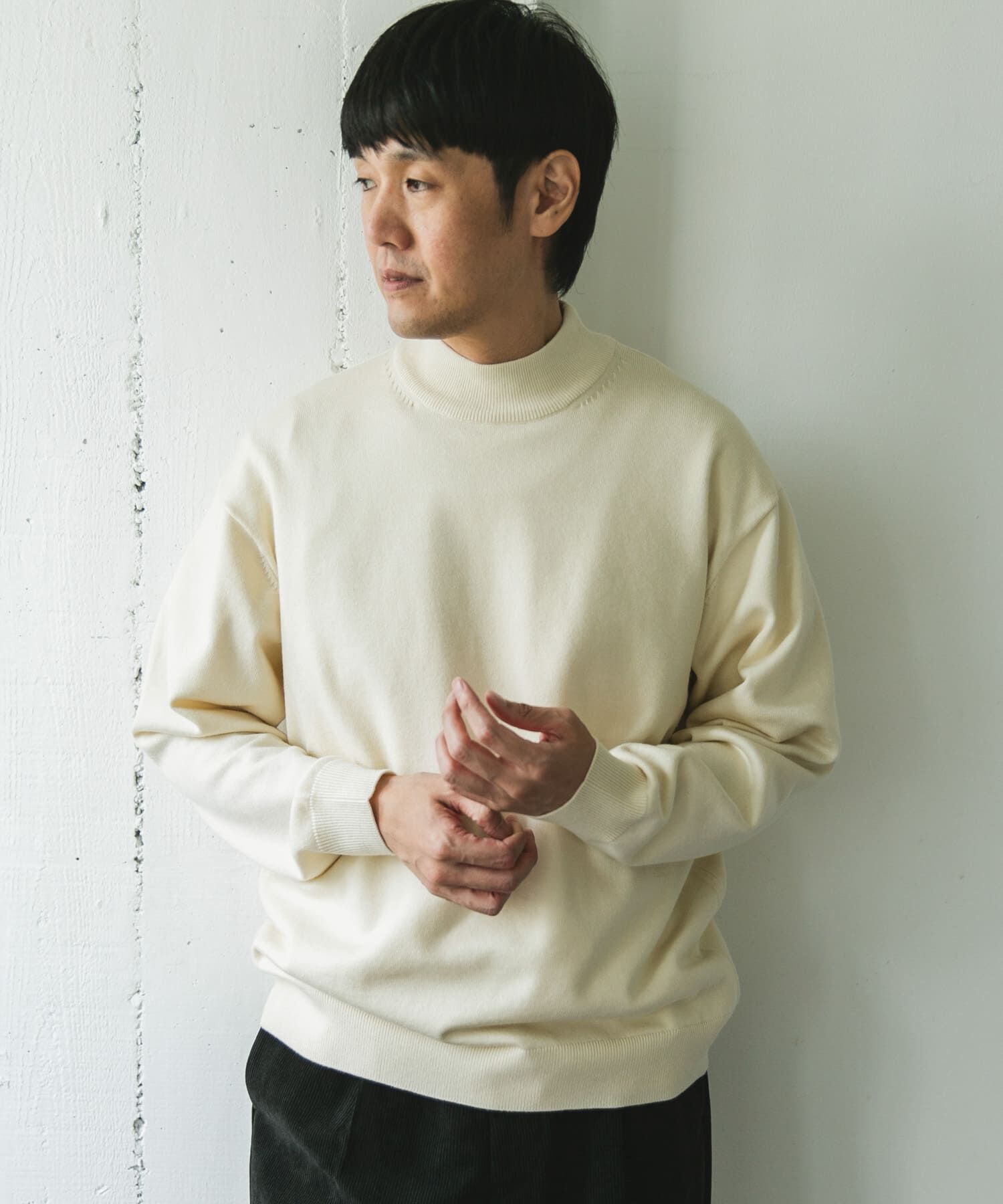 URBAN RESEARCH DOORS「『仁村紗和さん着用』『UR TECH 200日ニット』 モックネック」|ニット・セーター|