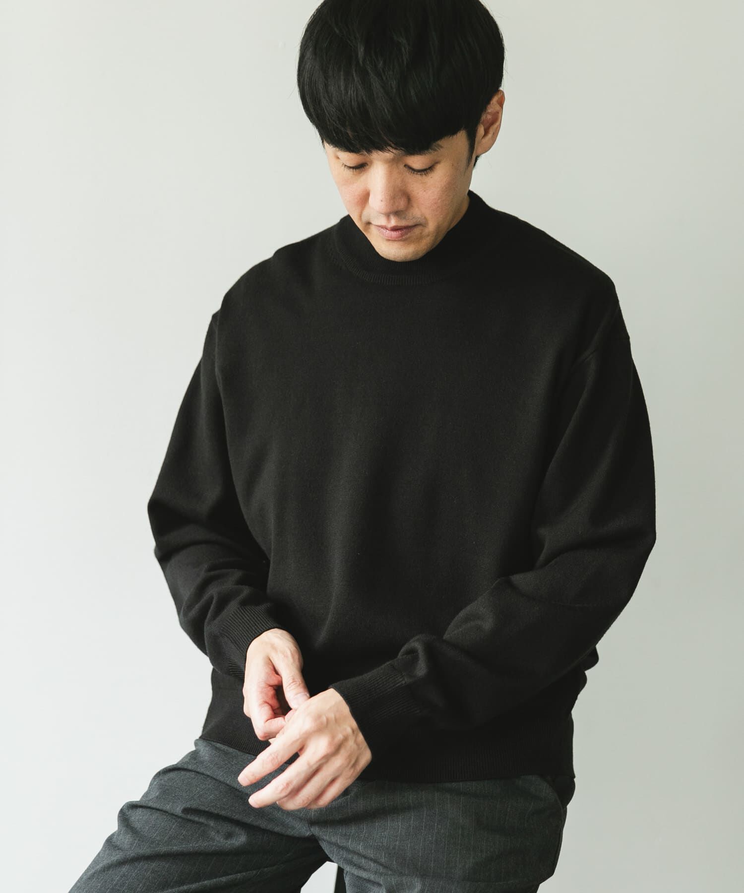 URBAN RESEARCH DOORS「『仁村紗和さん着用』『UR TECH 200日ニット』 モックネック」|ニット・セーター|