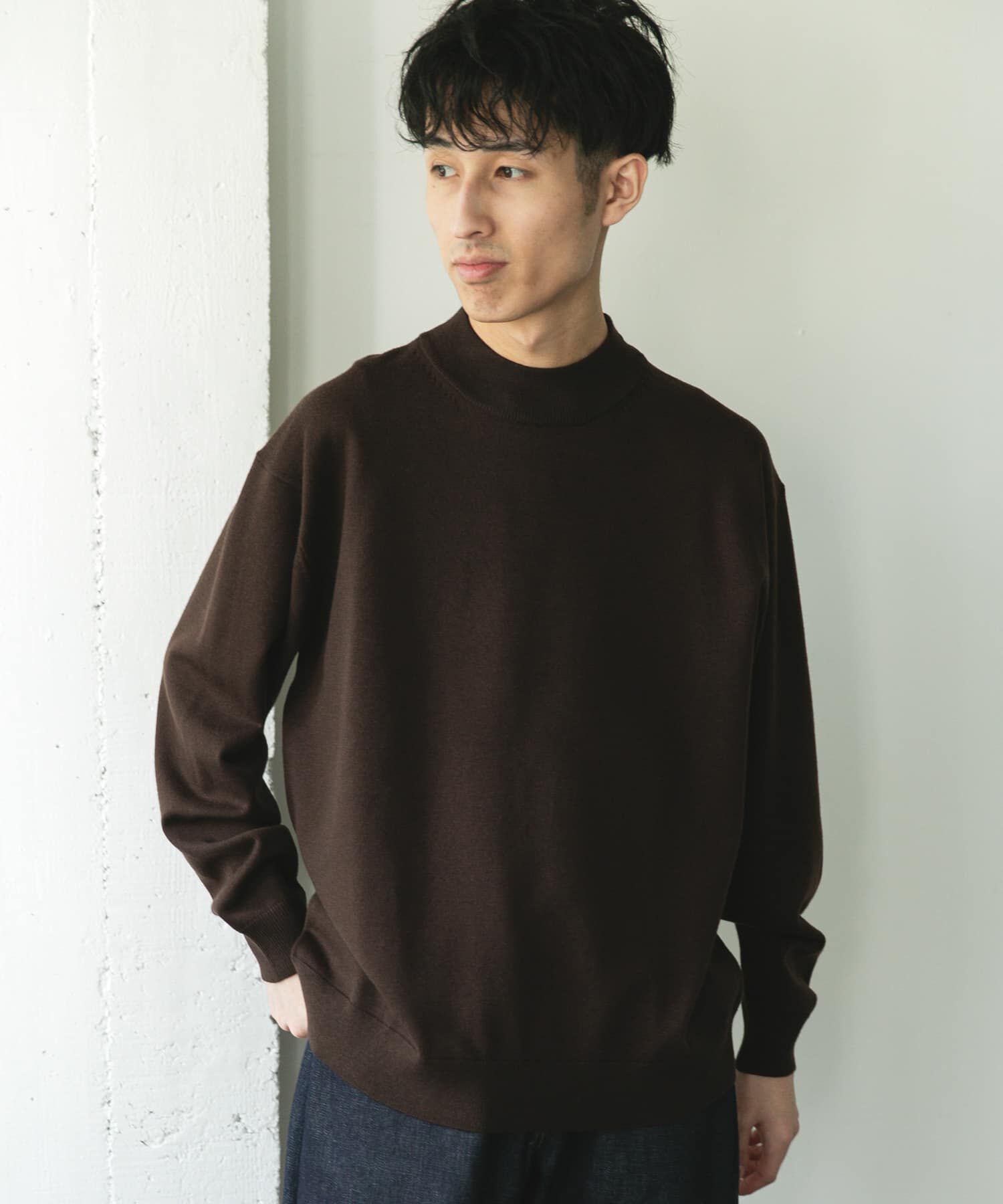 URBAN RESEARCH DOORS「『仁村紗和さん着用』『UR TECH 200日ニット』 モックネック」|ニット・セーター|