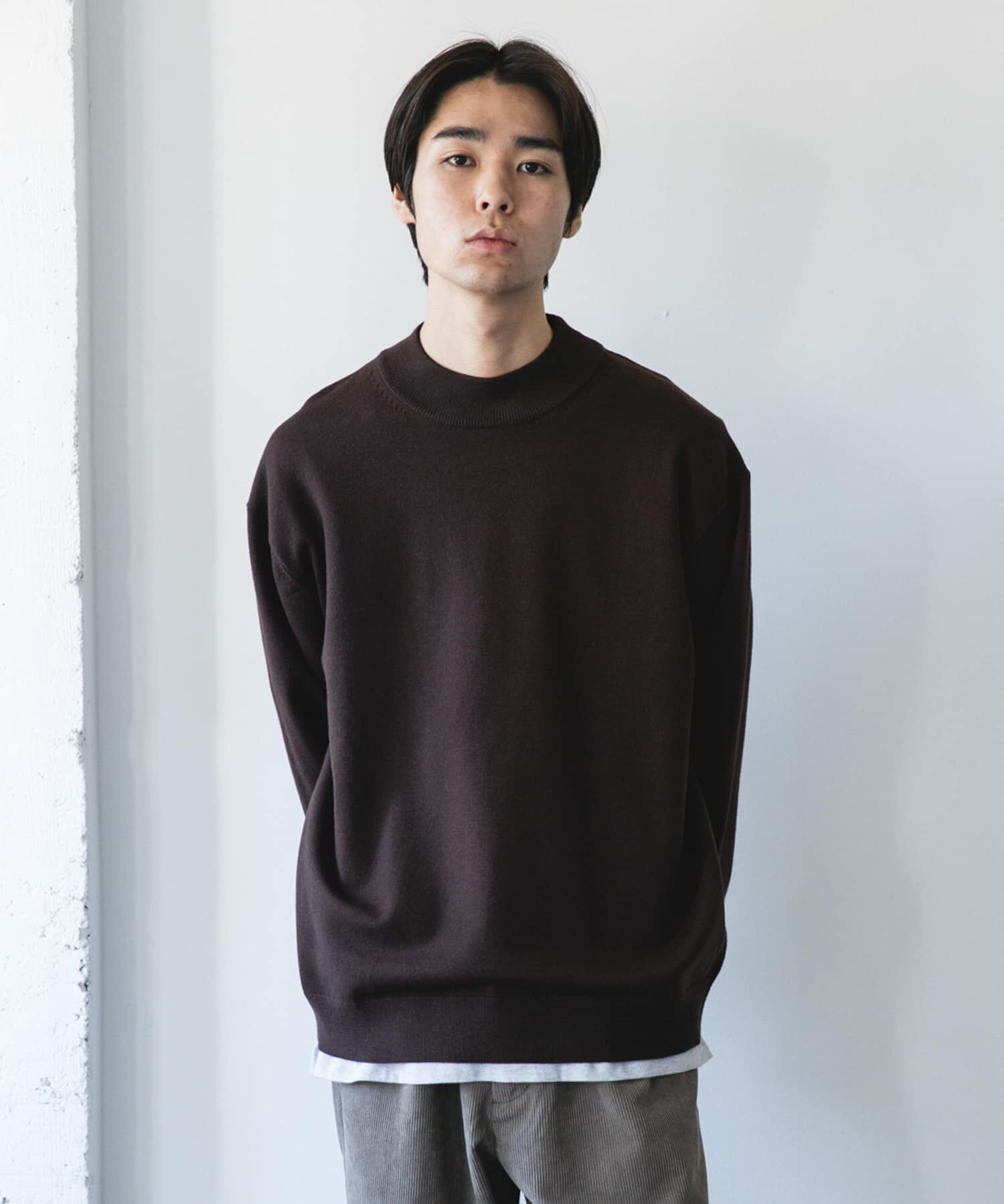 URBAN RESEARCH DOORS「『仁村紗和さん着用』『UR TECH 200日ニット』 モックネック」|ニット・セーター|