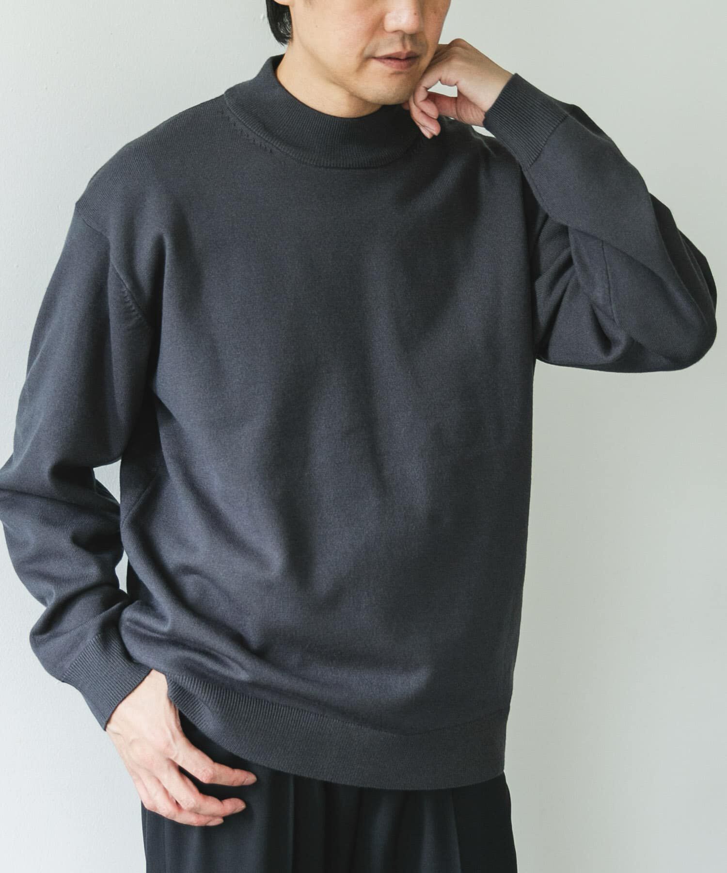 URBAN RESEARCH DOORS「『仁村紗和さん着用』『UR TECH 200日ニット』 モックネック」|ニット・セーター|